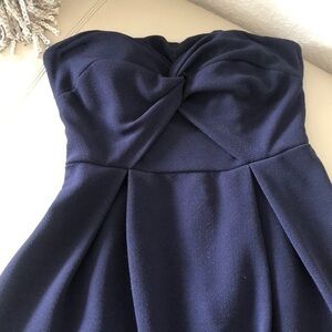 Navy fitted top A-line strapless mini dress Teeze Me Sz 5
